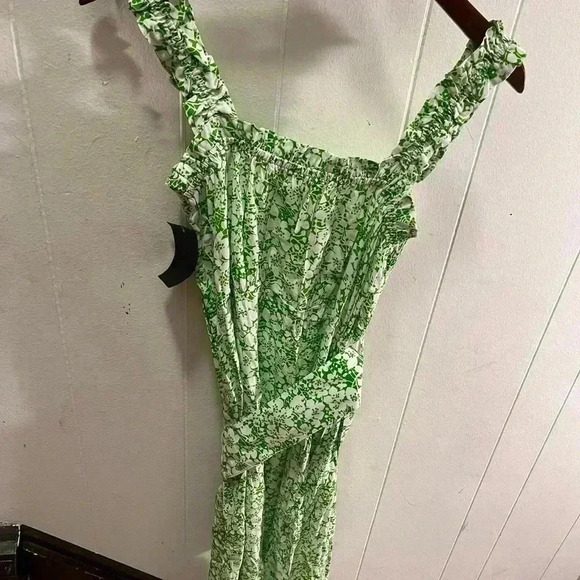 NWT Faithfull the Brand Mae Midi Dress Freja Floral Green 8 - Picture 6 of 7